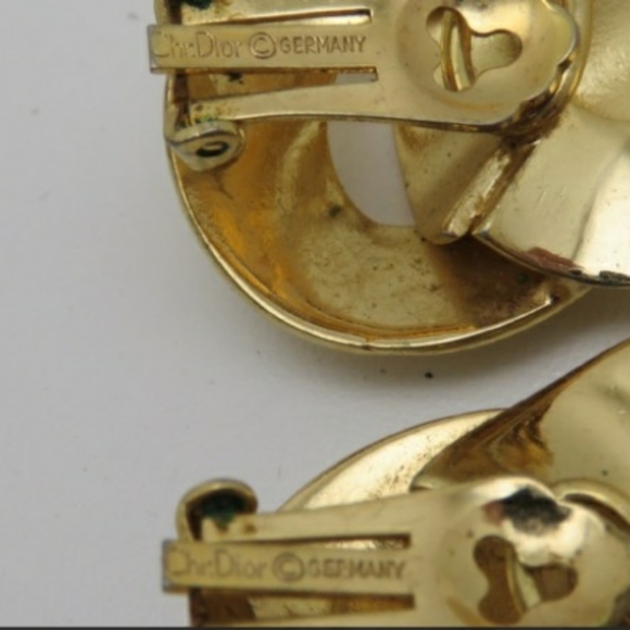 Dior Vintage 1980s Christian Dior Stamped Earrings - Picture 4 of 4